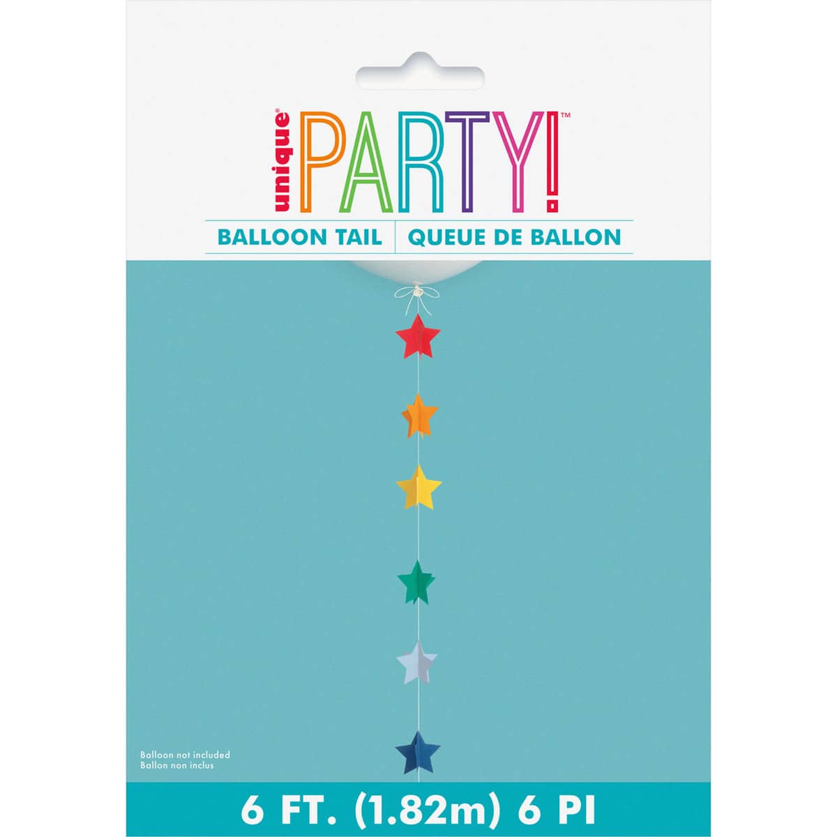 3D Paper Star Balloon Tail 1.82m (6') - Party Owls