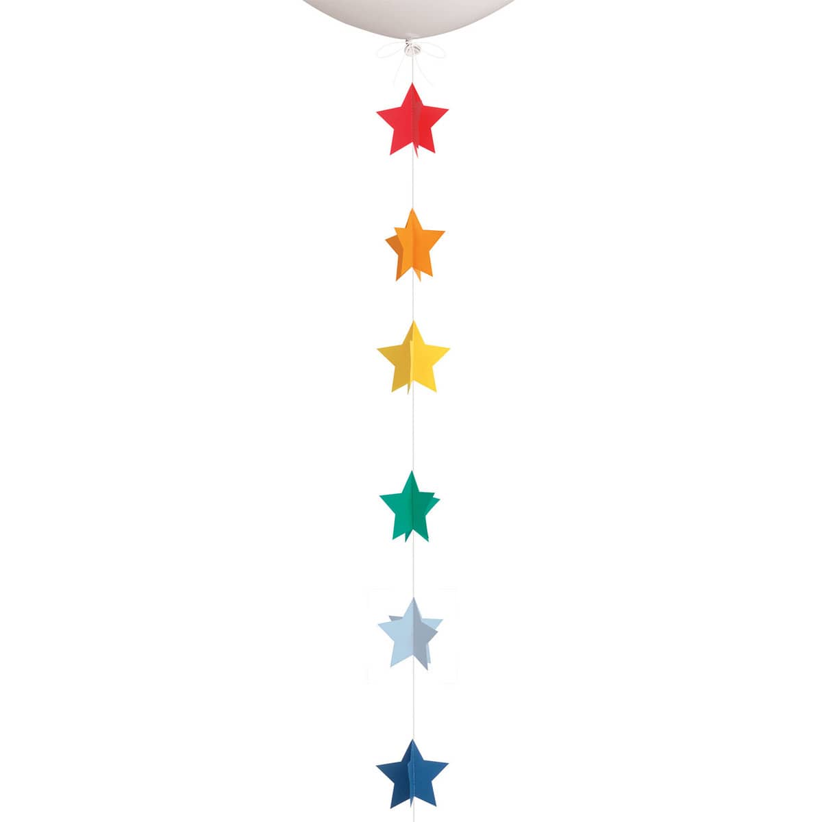 3D Paper Star Balloon Tail 1.82m (6') - Party Owls