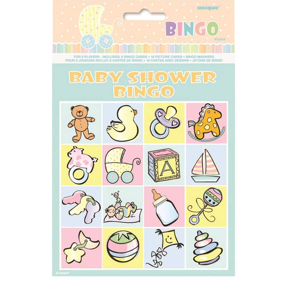Baby Carriage Bingo Cards Kit For 8 Party Game - Party Owls
