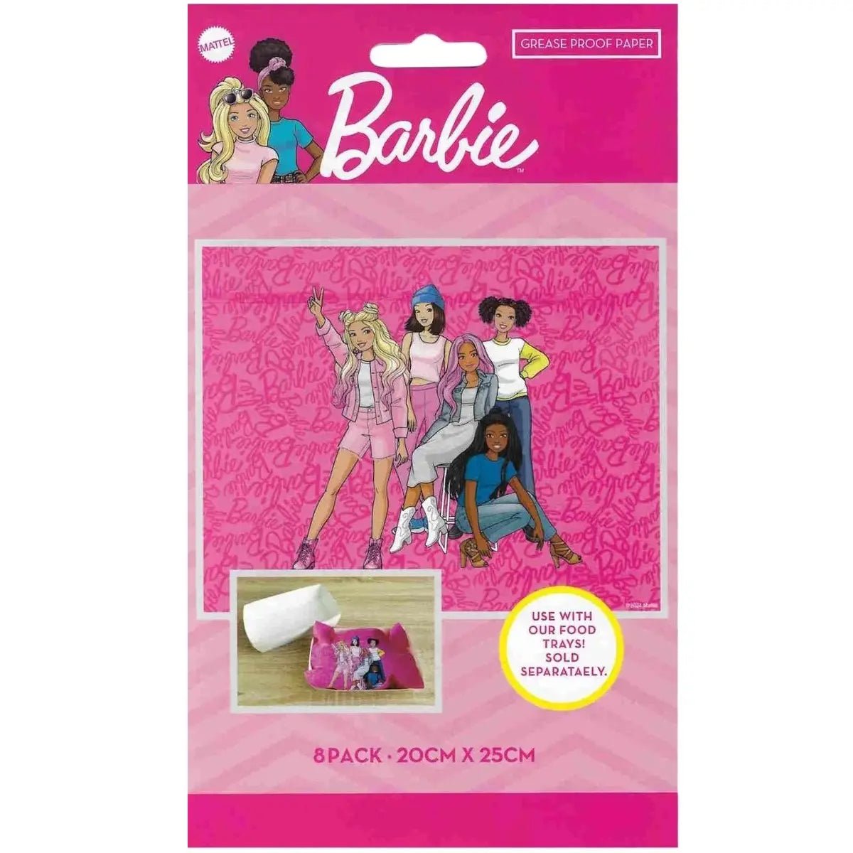 Barbie & Friends Grease Proof Papers 8pk - Party Owls