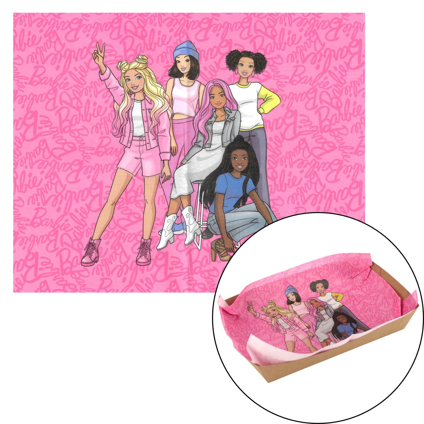 Barbie & Friends Grease Proof Papers 8pk - Party Owls