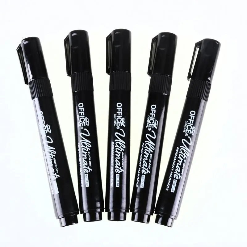 Black Permanent Markers 5pk Bullet Tips - Party Owls