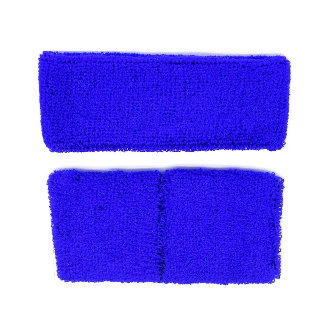 Blue 80'S Cotton Wristbands Headband Sweatbands Set - Party Owls