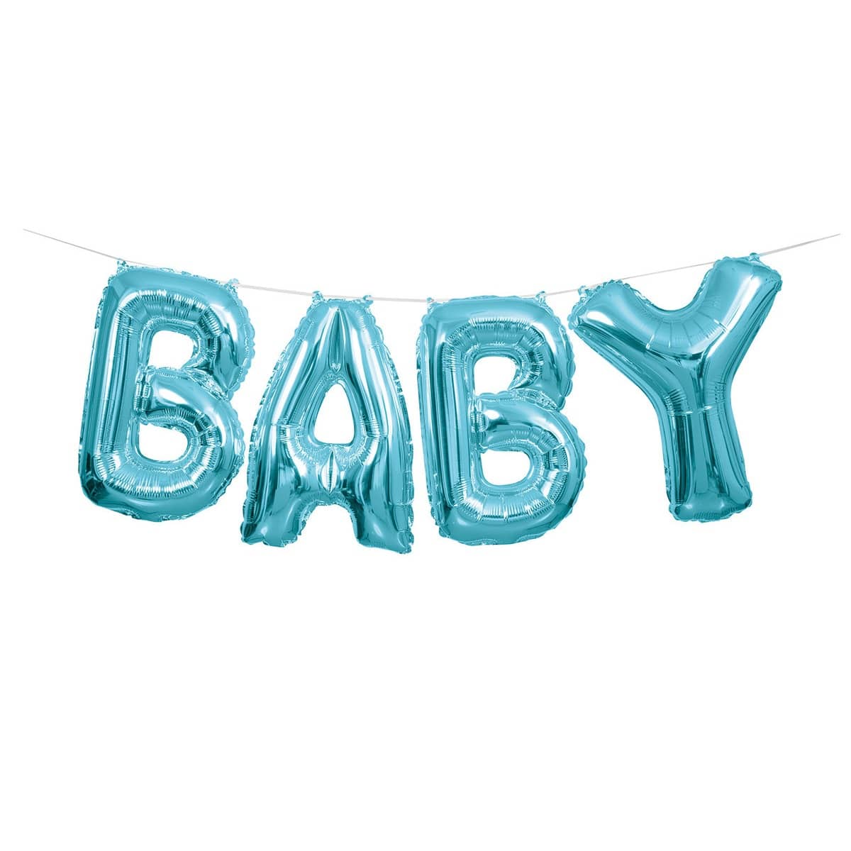 Blue "Baby" Letter Foil Balloons Banner Kit - Party Owls