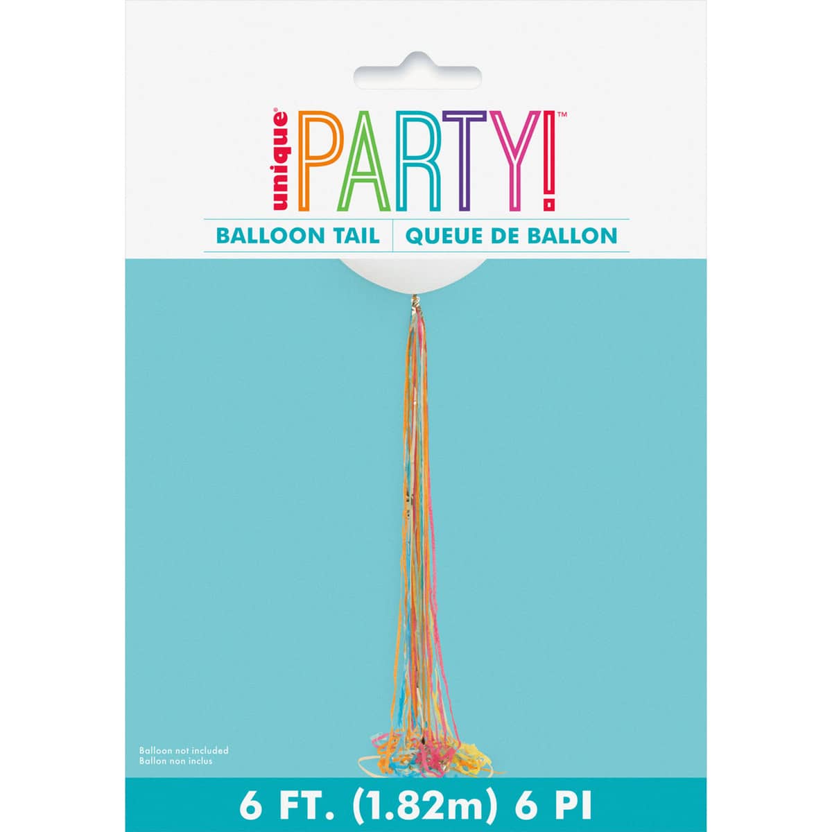 Gold Foil & Colourful Tissue Tassel Balloon Tail 1.82m (6') - Party Owls