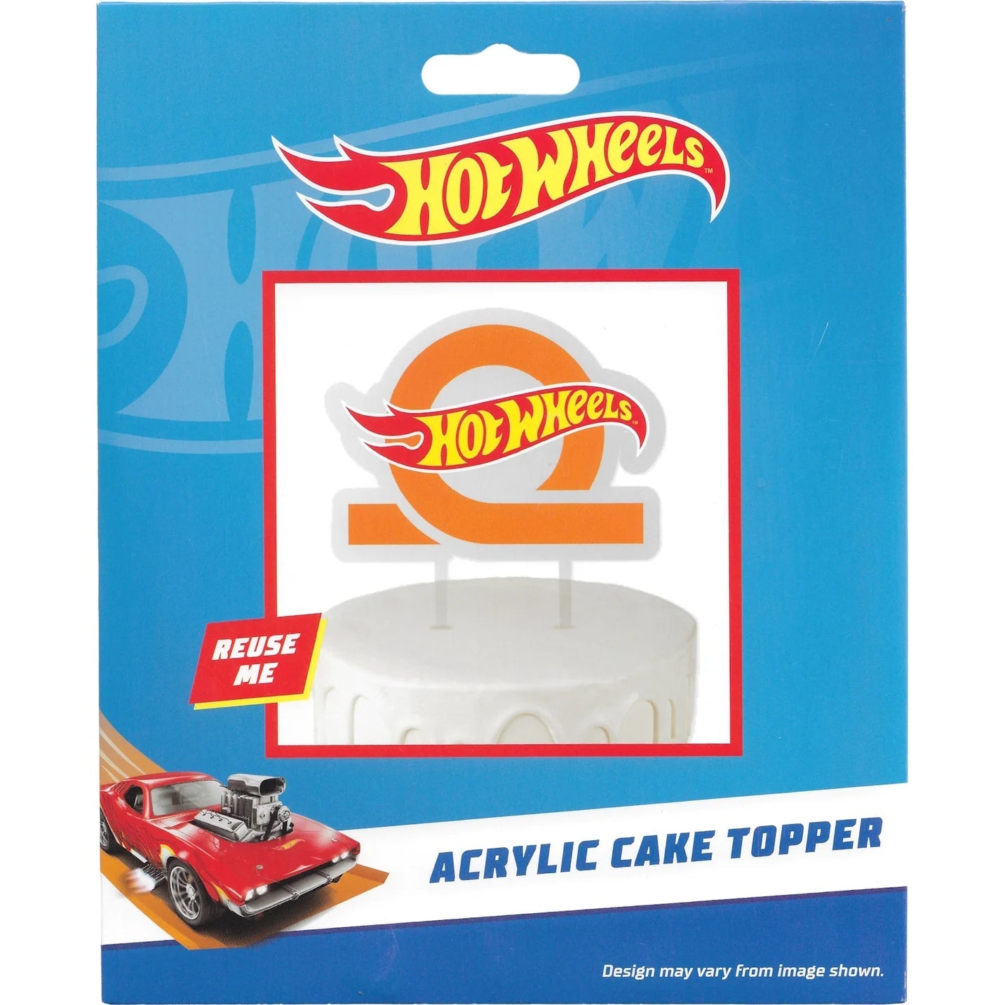 Hot Wheels Cake Topper 1pc 15cm x 17.3cm Acrylic - Party Owls