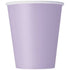 Lavender Solid Colour Paper Cups 8pk - Party Owls