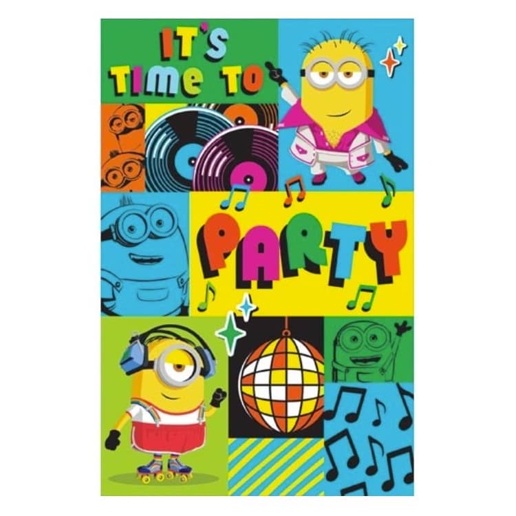 Minions Birthday Card 11.5cm x 18cm With Yellow Envelope - Party Owls