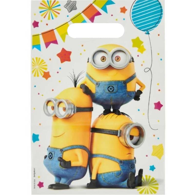 Minions Plastic Party Bags 8pk - Party Owls