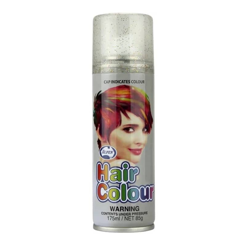 Multi-coloured Glitter Hair Spray 175ML Temporary Coloured Hairspray - Party Owls