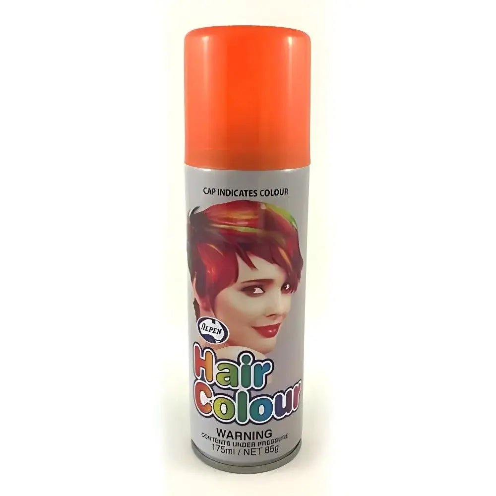 Orange Hair Spray 175ML Temporary Plain Coloured Hairspray - Party Owls
