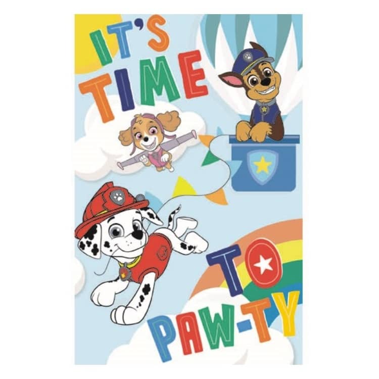 PAW Patrol Birthday Card 11.5cm x 18cm With Yellow Envelope - Party Owls