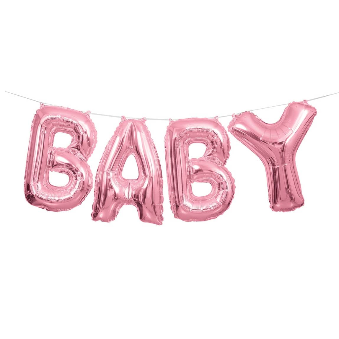 Pink "Baby" Letter Foil Balloons Banner Kit - Party Owls