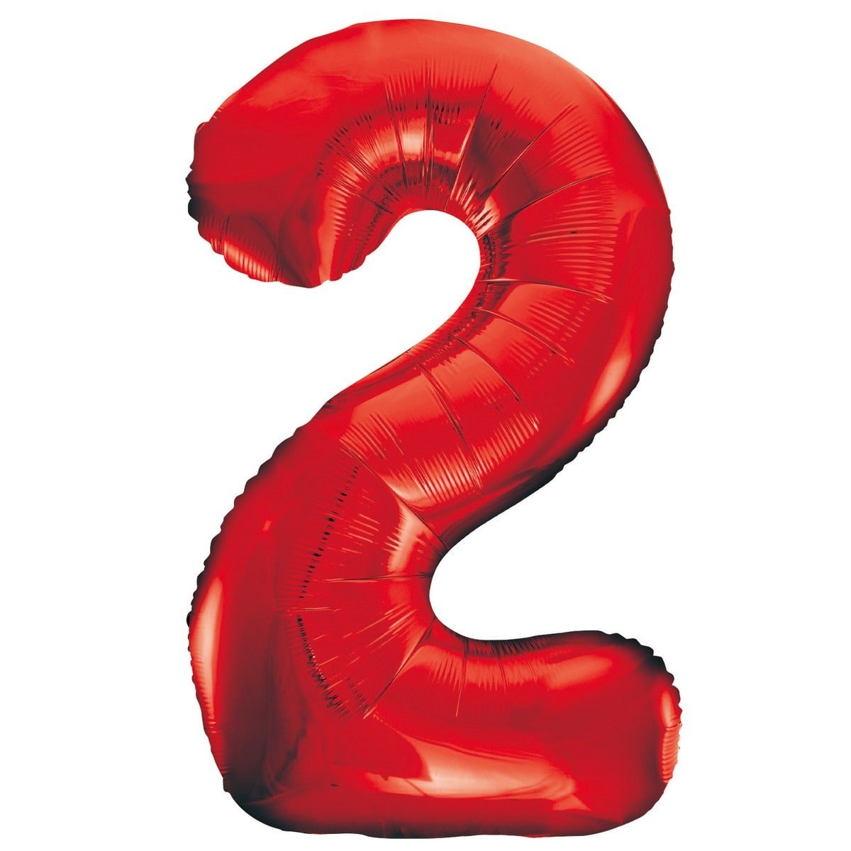 Red Number 2 Giant Numeral Foil Balloon 86cm (34") - Party Owls