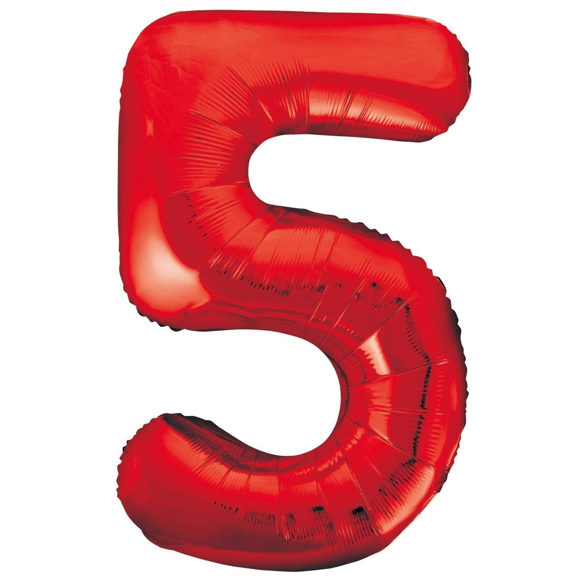Red Number 5 Giant Numeral Foil Balloon 86cm (34") - Party Owls