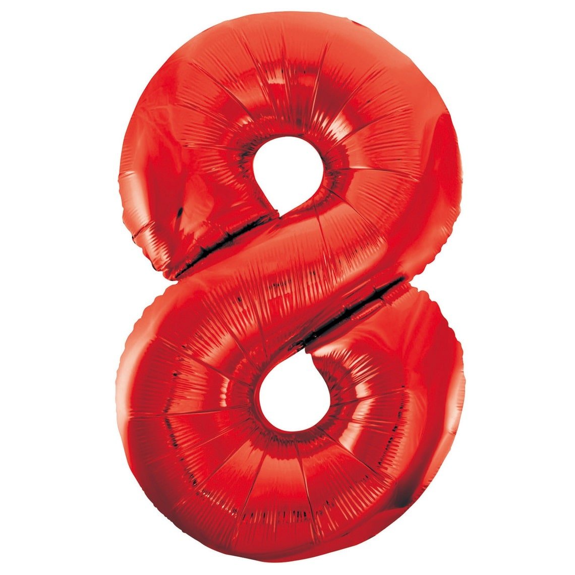 Red Number 8 Giant Numeral Foil Balloon 86cm (34") - Party Owls
