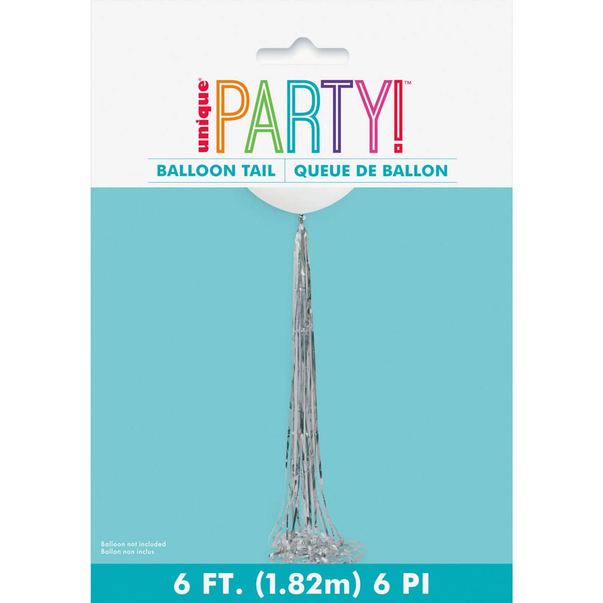 Silver Foil Tassel Balloon Tail 1.82m (6') - Party Owls