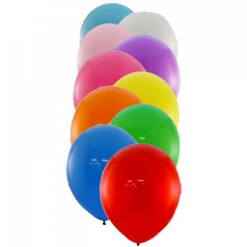 Standard Multi-colour Latex Balloons 30cm (12") 25pk - Party Owls