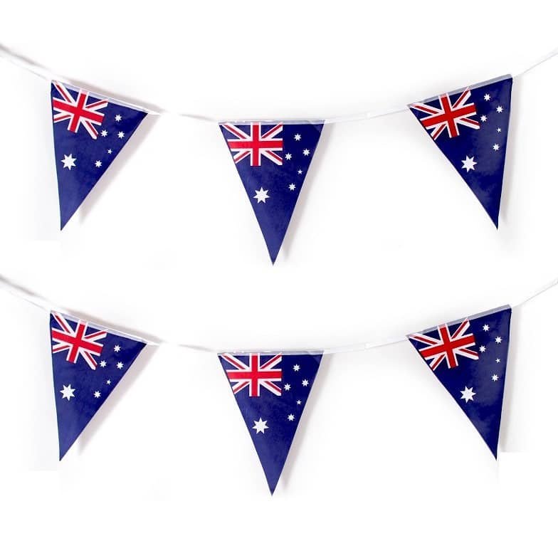 10 Australian Triangle Bunting Flags 3.6M Australia Day 13279 - Party Owls