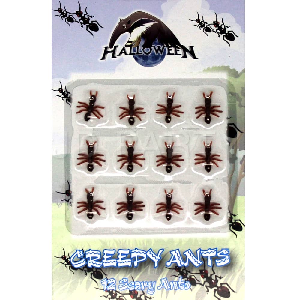 12 Fake Plastic Ants 15MM Halloween Decorations - Party Owls