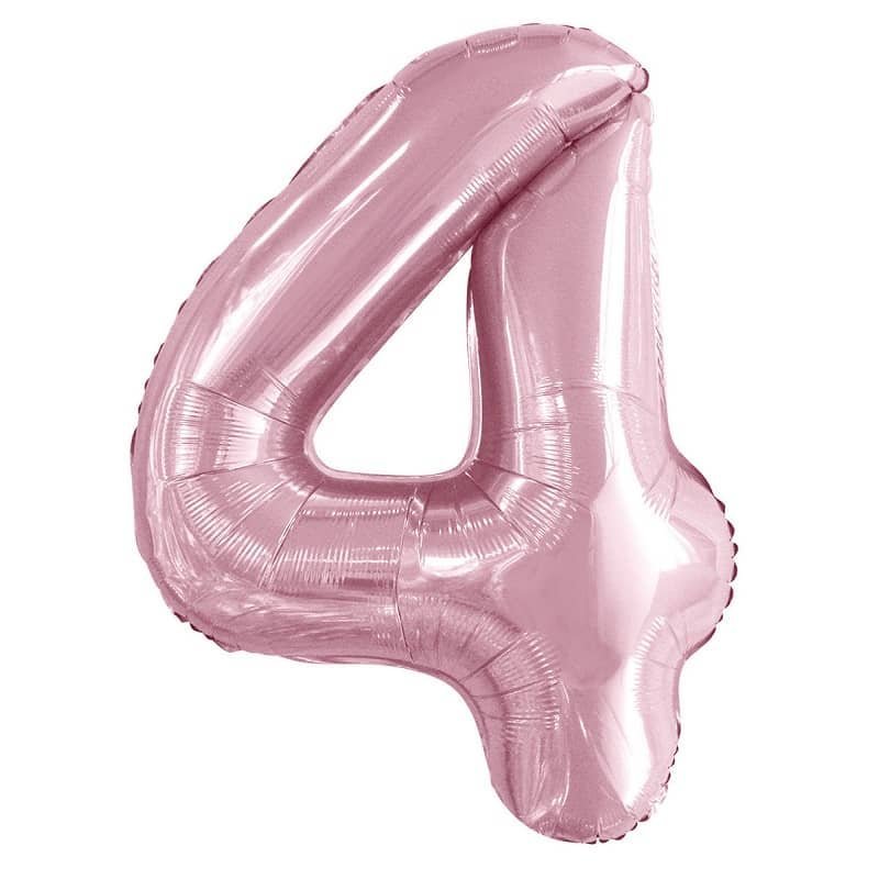 Lovely Pink Number "4" Giant Numeral Foil Balloon 86CM (34") 50654 - Party Owls