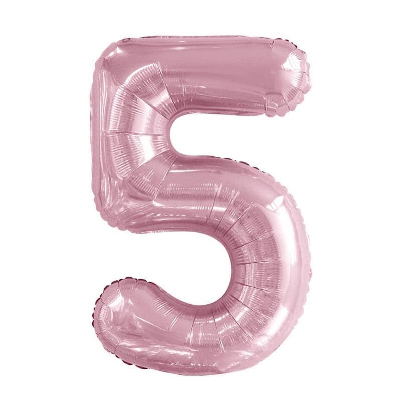 Lovely Pink Number "5" Giant Numeral Foil Balloon 86CM (34") 50655 - Party Owls