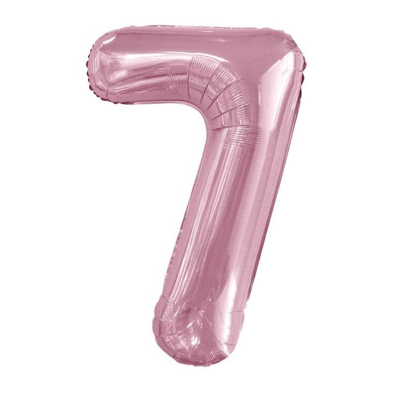Lovely Pink Number "7" Giant Numeral Foil Balloon 86CM (34") 50657 - Party Owls