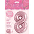 Lovely Pink Number "8" Giant Numeral Foil Balloon 86CM (34") 50658 - Party Owls