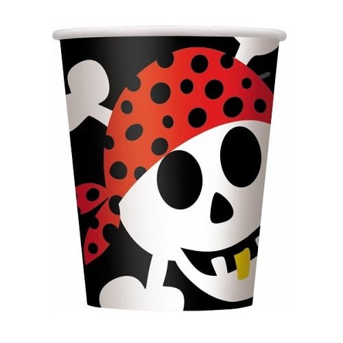 8pk Pirate Fun Paper Cups Tableware 40496 - Party Owls