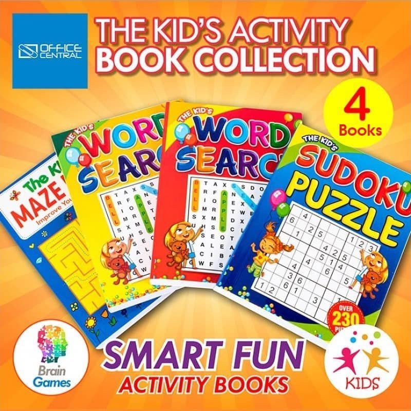 Activity Books 4pk Sudoku Puzzles Word Search Maze 218813 - Party Owls