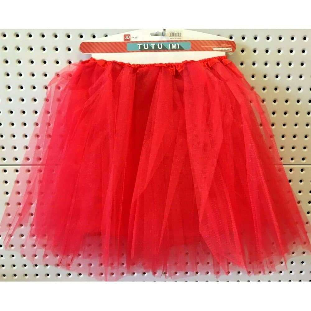 Adult Tutu Red 1980'S Medium Size Party Accessories - Party Owls