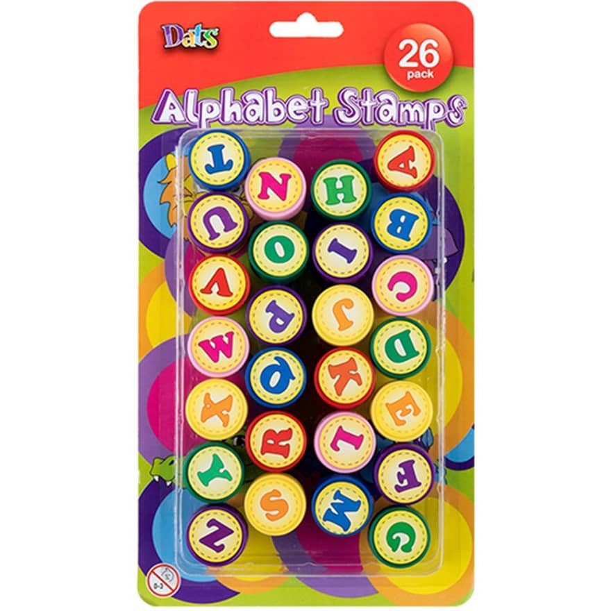 Alphabet Stamps 26pk Toys Art Craft Party Favours - Party Owls