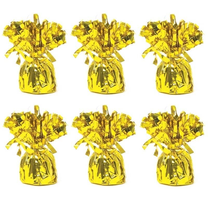 Gold Foil Balloon Weights 6pk 4940 - Party Owls