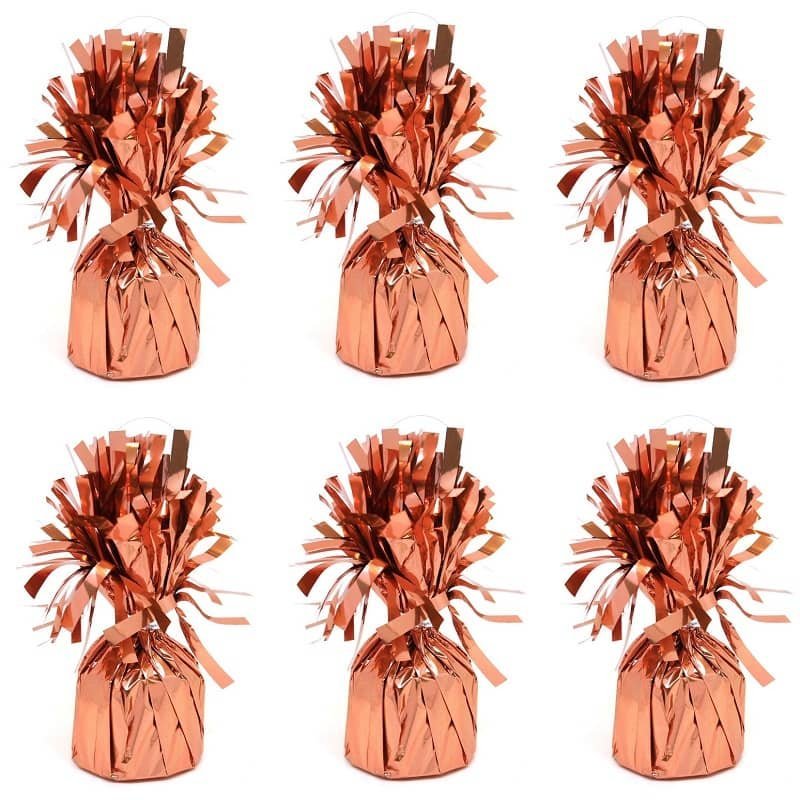 Rose Gold Foil Balloon Weights 6pk 4963 - Party Owls