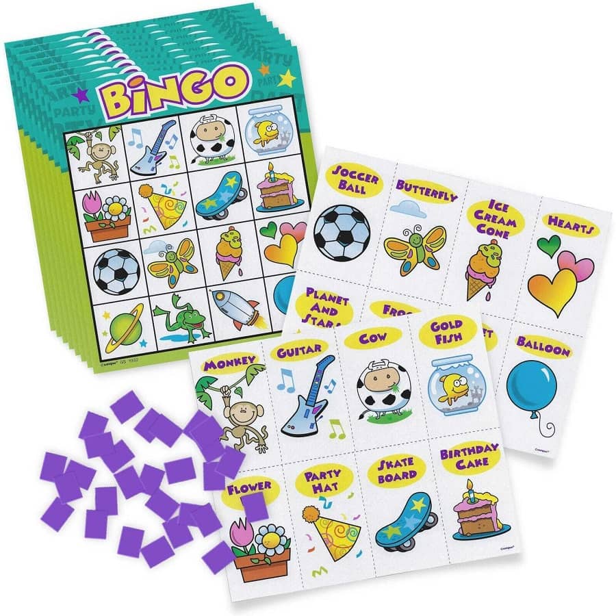 Bingo Party Game For 8 Players Cards Kit - Party Owls