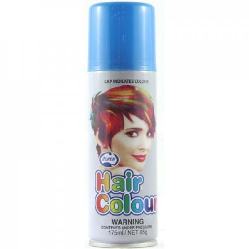 Blue Hair Spray 175ML Temporary Plain Coloured Hairspray 208233 - Party Owls