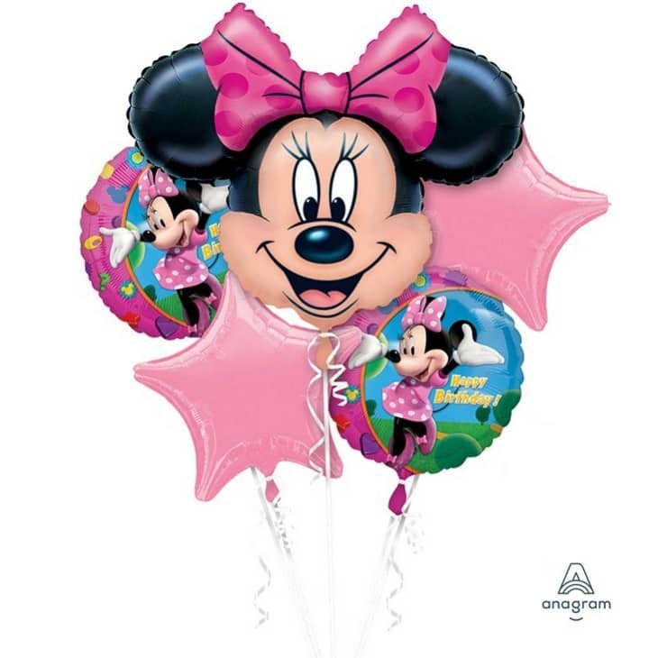 Disney Minnie Mouse Bouquet Foil Balloons 5pk 1879601 - Party Owls