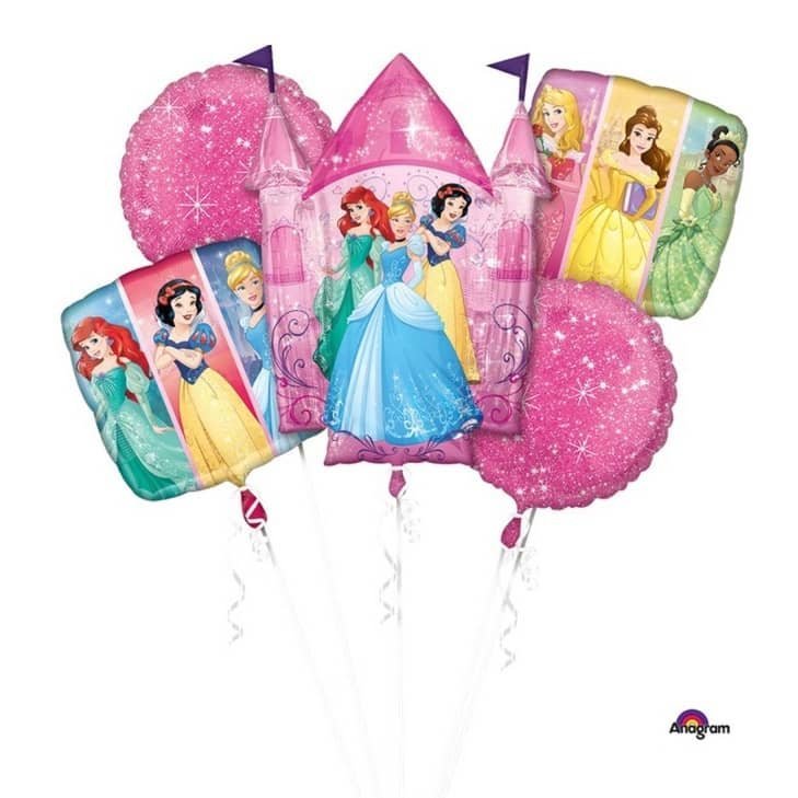 Disney Princess Foil Balloon Bouquet 5pk 3393101 - Party Owls