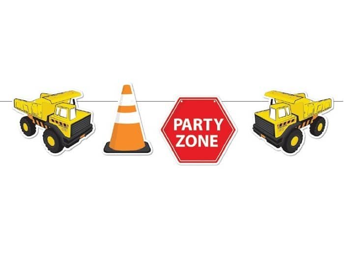 Bunting Flags (6 Flags) Construction Party Decorations E6653 - Party Owls