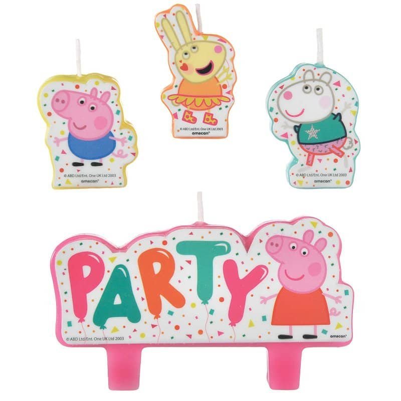 Peppa Pig Birthday Candle Set 4PCS 172626 - Party Owls