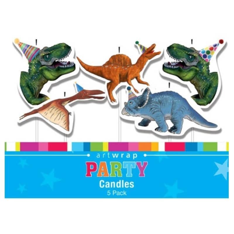 Candles 5PCS Dino Dinosaurs E7226 - Party Owls