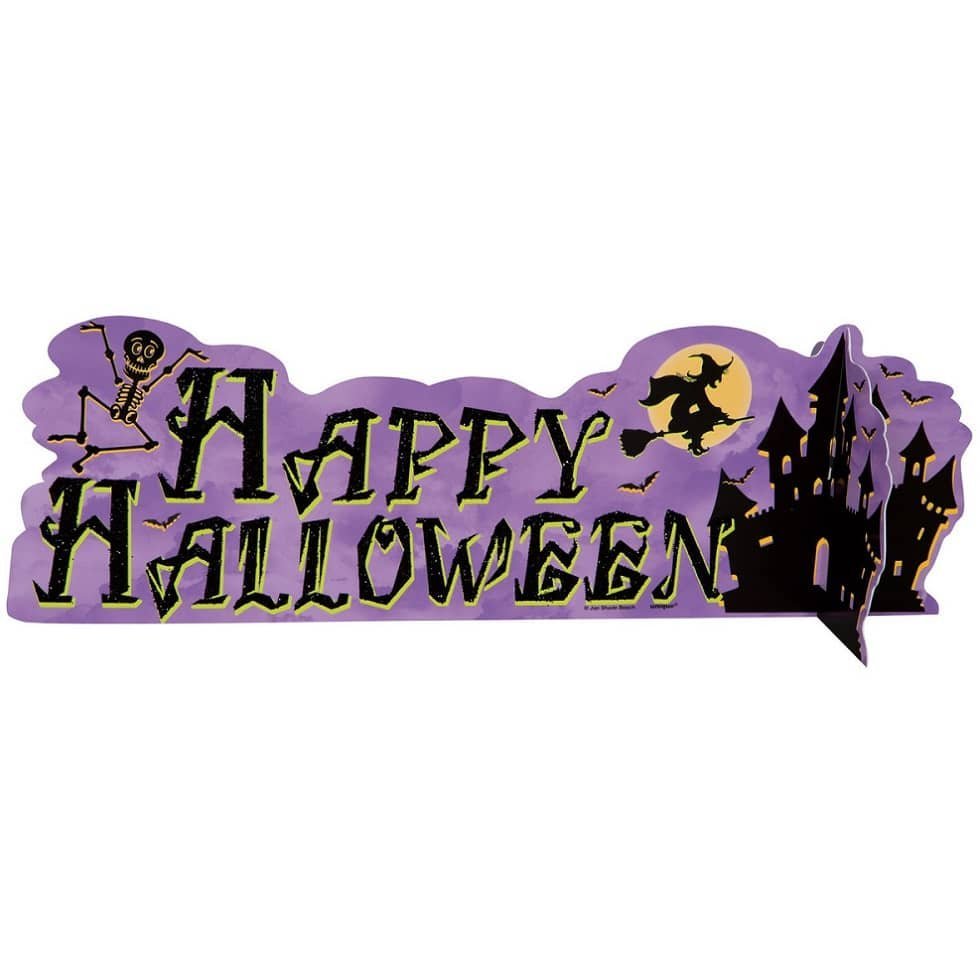 Haunted House "Happy Halloween" Centrepiece 46542 - Party Owls