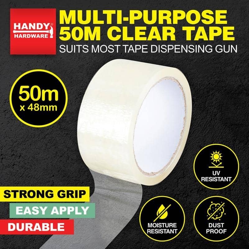 Clear Packing Tape 50m x 48mm Multi-purpose 39364 - Party Owls