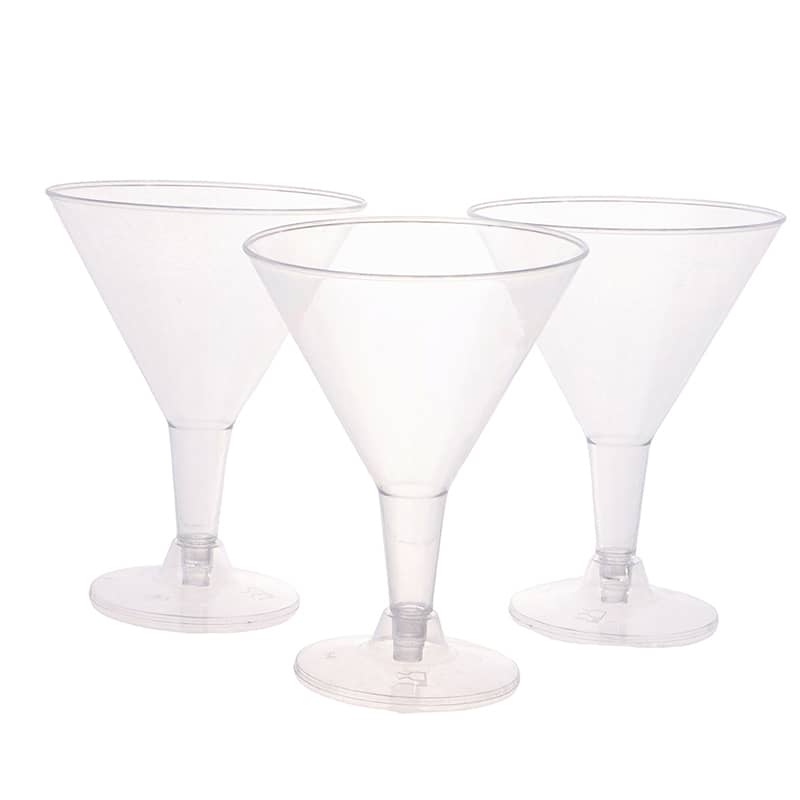 Clear Plastic Cocktail Glasses 200ml 4pk Drinkware - Party Owls