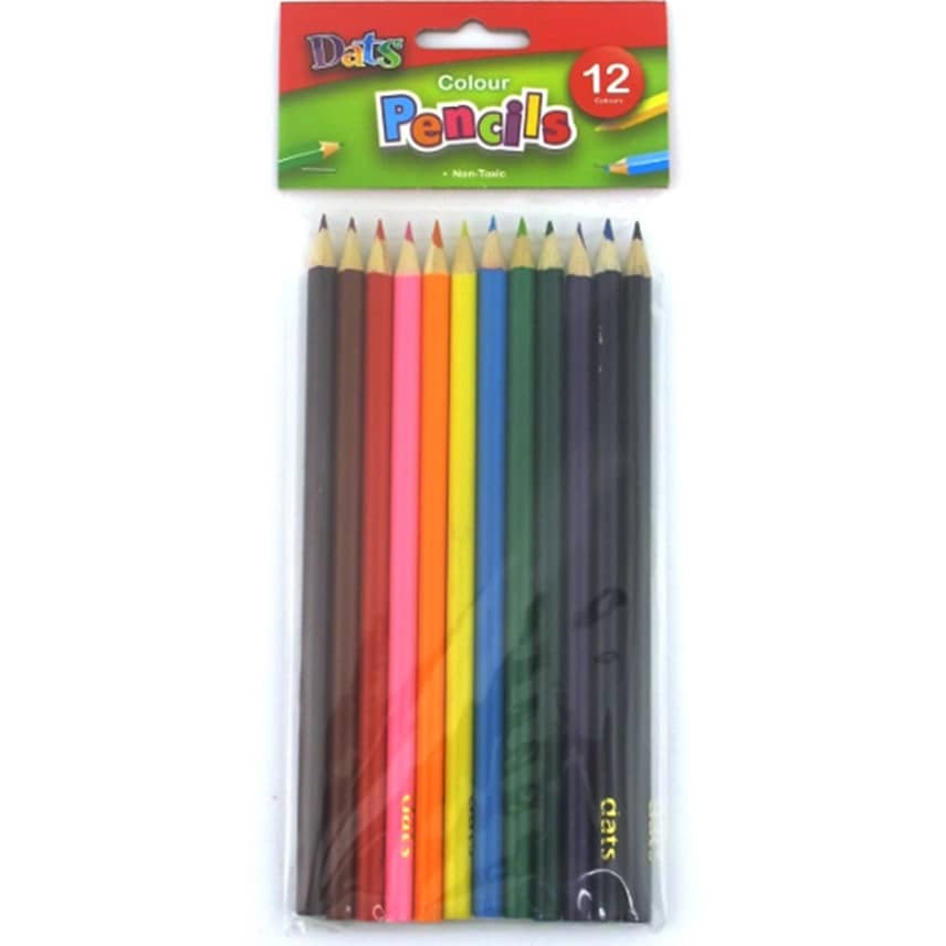 Colour Pencils 18CM 12pk Multi-Coloured - Party Owls
