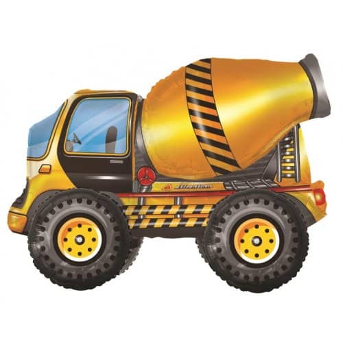 Construction Cement Mixer Truck Large Foil Balloon 64CM (25") - Party Owls