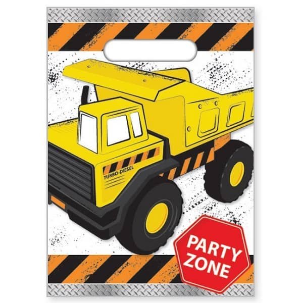 Construction Loot Lolly Party Bags 8pk E6650 - Party Owls