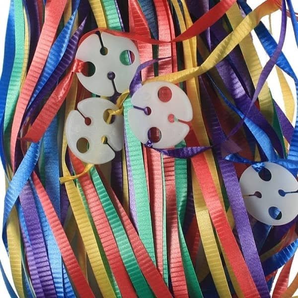 Curling Ribbons With Balloon Clips 12pk Multi-colour E816 - Party Owls