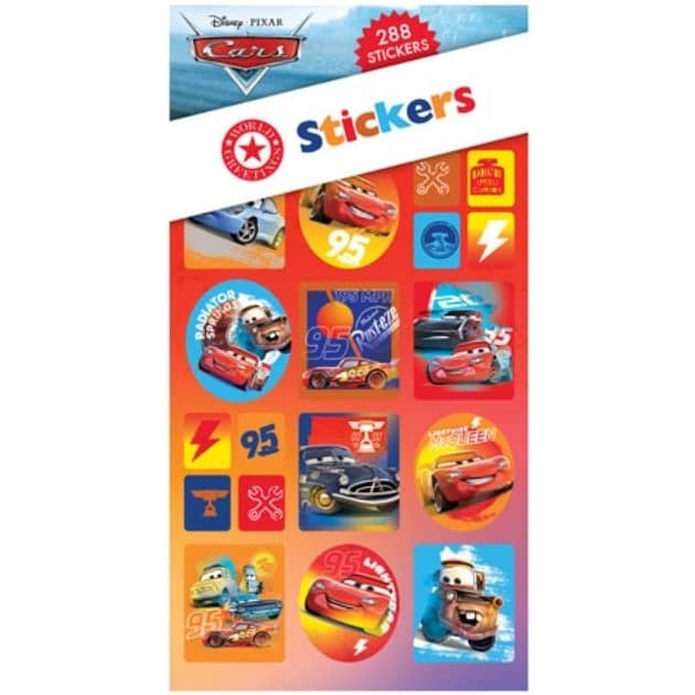 Disney Cars Sticker Book 288pk (12 Sheets) Party Favours - Party Owls