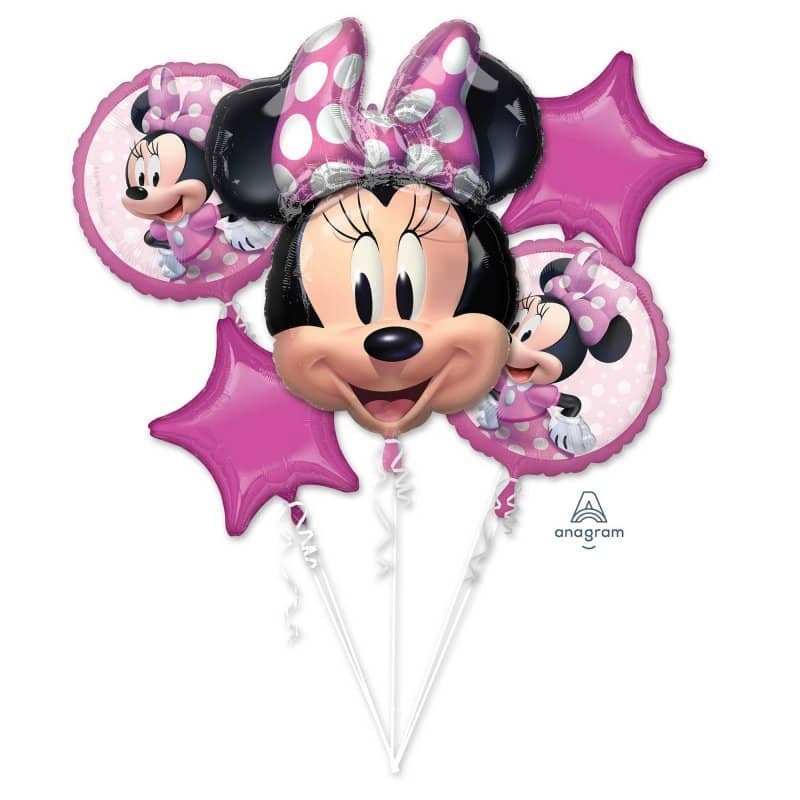 Disney Minnie Mouse Forever Balloon Bouquet Foil Balloons 5pk - Party Owls